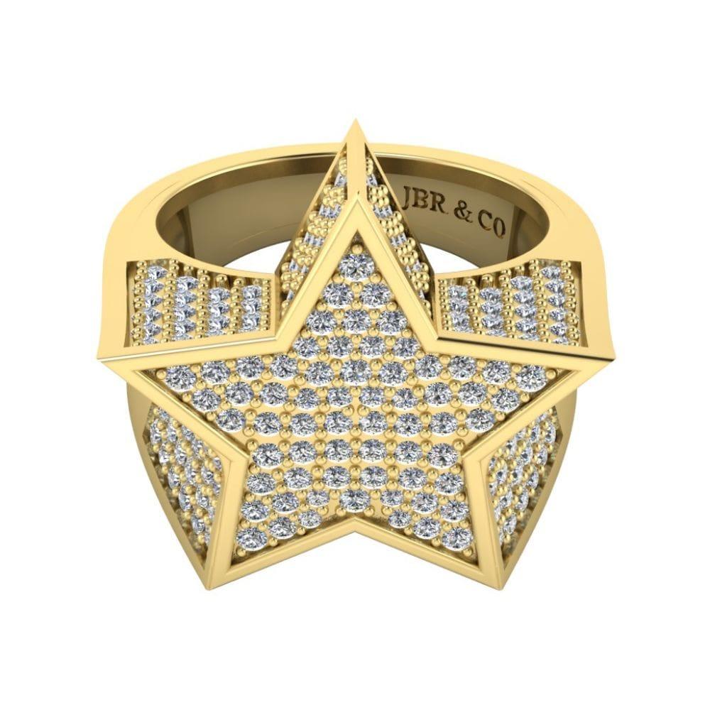 Hiphop Star Rings For Men Bling Cubic Zirconia Ice Out Hip Hop Gold Ring  Brand Jewelry From 7,97 € | DHgate