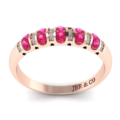 JBR Hollow Round Cut Sterling Silver Women's Band - JBR Jeweler