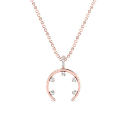 JBR Horn Curved Diamond Necklace In Sterling Silver - JBR Jeweler