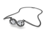 JBR Infinity Love Pear Cut Sterling Silver Jewelry Pendate Necklace - JBR Jeweler