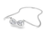 JBR Infinity Love Pear Cut Sterling Silver Jewelry Pendate Necklace - JBR Jeweler