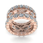 JBR Infinity Round Cut Sterling Silver Band For Women - JBR Jeweler