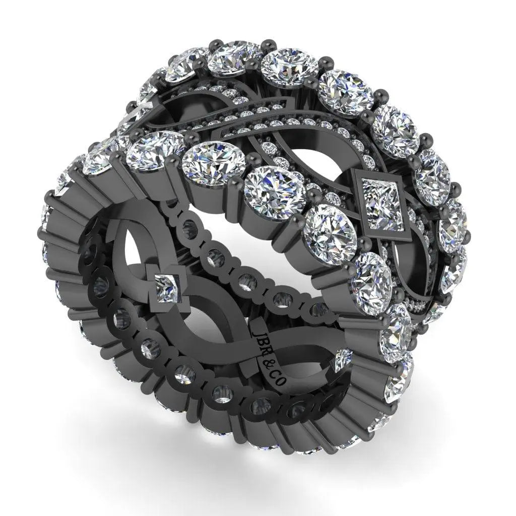JBR Infinity Round Cut Sterling Silver Band For Women - JBR Jeweler