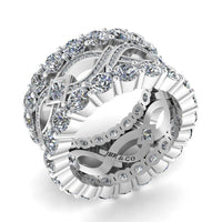JBR Infinity Round Cut Sterling Silver Band For Women - JBR Jeweler