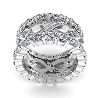 JBR Infinity Round Cut Sterling Silver Band For Women - JBR Jeweler