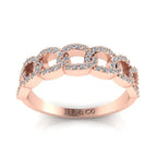 JBR Interlocking Chain Design Unique Sterling Silver Ring - JBR Jeweler