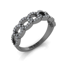 JBR Interlocking Chain Design Unique Sterling Silver Ring - JBR Jeweler