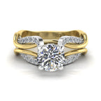 JBR Intertwined 1.20CT Two Tone Round Cut Sterling Silver Ring - JBR Jeweler