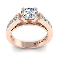 JBR Invisible Setting Round Cut Sterling Silver Ring - JBR Jeweler