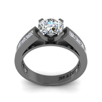 JBR Invisible Setting Round Cut Sterling Silver Ring - JBR Jeweler