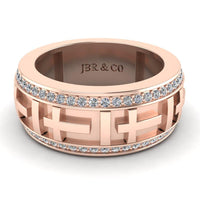 JBR Jesus Cros Inspired Sterling Silver Men's Band - JBR Jeweler