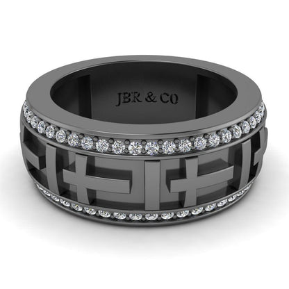 JBR Jesus Cros Inspired Sterling Silver Men's Band - JBR Jeweler