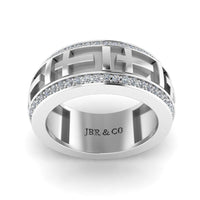 JBR Jesus Cros Inspired Sterling Silver Men's Band - JBR Jeweler