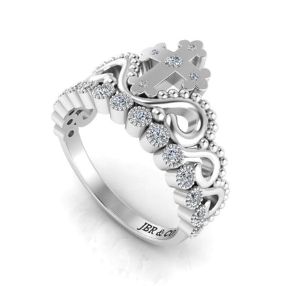 JBR Jesus Cross Sterling Silver Tiara Ring - JBR Jeweler