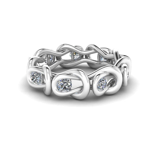 JBR Knot Design Sterling Silver Stackable Ring For Her - JBR Jeweler