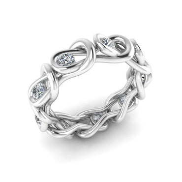 JBR Knot Design Sterling Silver Stackable Ring For Her - JBR Jeweler