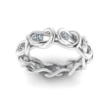 JBR Knot Design Sterling Silver Stackable Ring For Her - JBR Jeweler