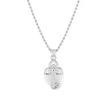 JBR Knot Key Round Cut Sterling Silver Pendant Necklace - JBR Jeweler