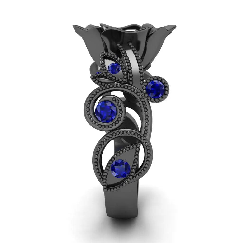 JBR Lotus Round Cut Sterling Silver Promise Ring - JBR Jeweler