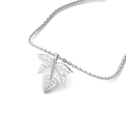 JBR Maple Leaf Design Sterling Silver Necklace - JBR Jeweler