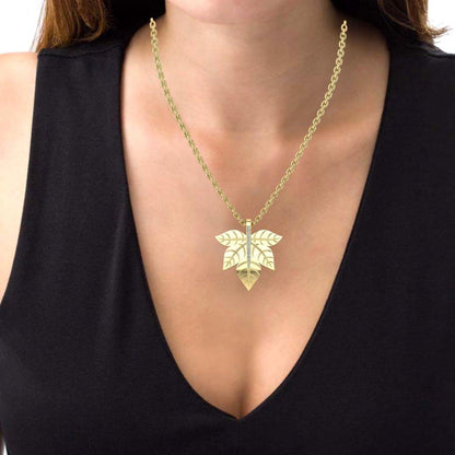 JBR Maple Leaf Design Sterling Silver Necklace - JBR Jeweler