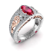 JBR Marquise Cut Ruby Engagement Ring In Sterling Silver - JBR Jeweler