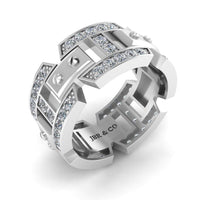 JBR Mechanical Split Shank Sterling Silver Men's Band - JBR Jeweler