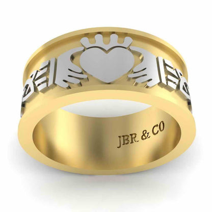 JBR Men's Sterling Silver Claddagh Celtic Ring - JBR Jeweler