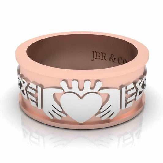 JBR Men's Sterling Silver Claddagh Celtic Ring - JBR Jeweler