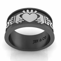 JBR Men's Sterling Silver Claddagh Celtic Ring - JBR Jeweler