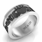 JBR Men's Sterling Silver Claddagh Celtic Ring - JBR Jeweler