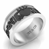 JBR Men's Sterling Silver Claddagh Celtic Ring - JBR Jeweler