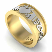 JBR Men's Sterling Silver Claddagh Celtic Ring - JBR Jeweler