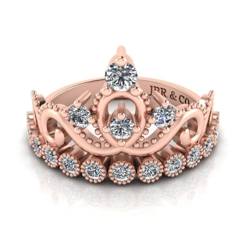 JBR Milgrain Detail Tiara Ring In Sterling Silver - JBR Jeweler
