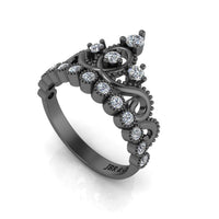 JBR Milgrain Detail Tiara Ring In Sterling Silver - JBR Jeweler