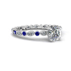 JBR Milgrain Vintage Solitaire Round Cut Sterling Silver Ring - JBR Jeweler