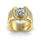 JBR Modern Tension Set Round Cut Engagement Ring In Sterling Silver - JBR Jeweler