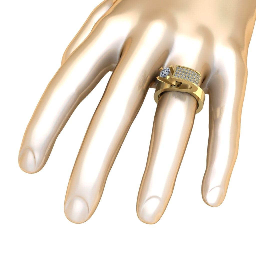 JBR Modern Unique Style Round Cut Sterling Silver Ring for Men and Women - JBR Jeweler