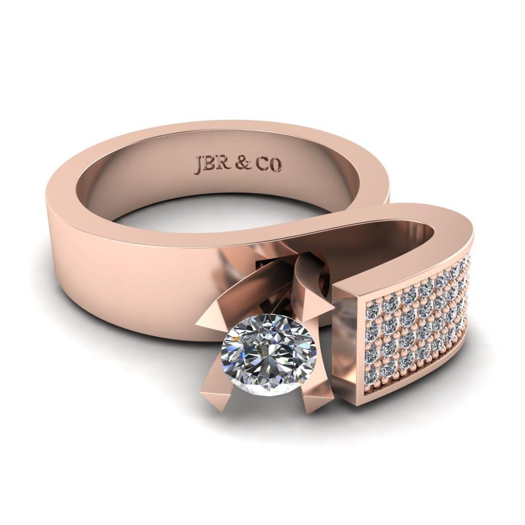 JBR Jeweler Silver Ring JBR Modern Unique Style Round Cut Sterling Silver Ring for Men and Women