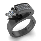 JBR Jeweler Silver Ring JBR Modern Unique Style Round Cut Sterling Silver Ring for Men and Women