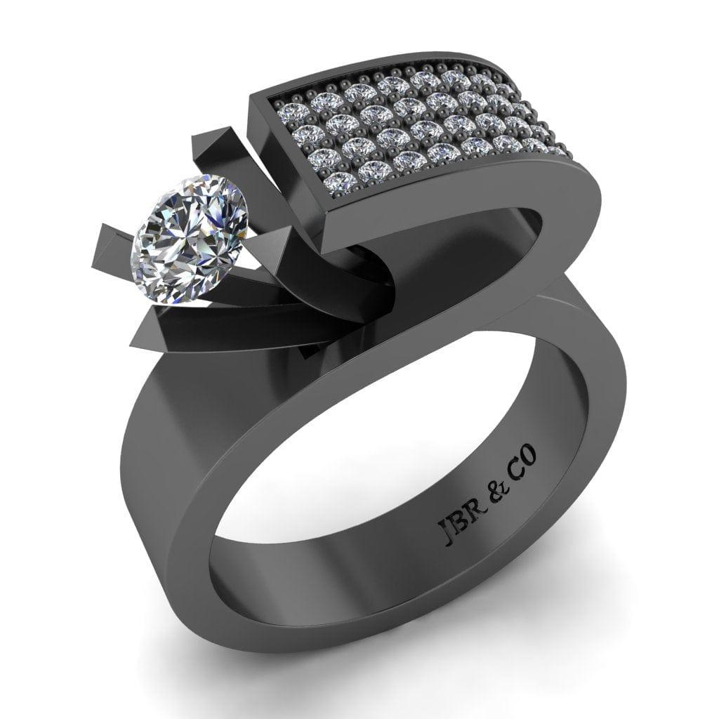 JBR Jeweler Silver Ring JBR Modern Unique Style Round Cut Sterling Silver Ring for Men and Women