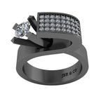 JBR Jeweler Silver Ring JBR Modern Unique Style Round Cut Sterling Silver Ring for Men and Women