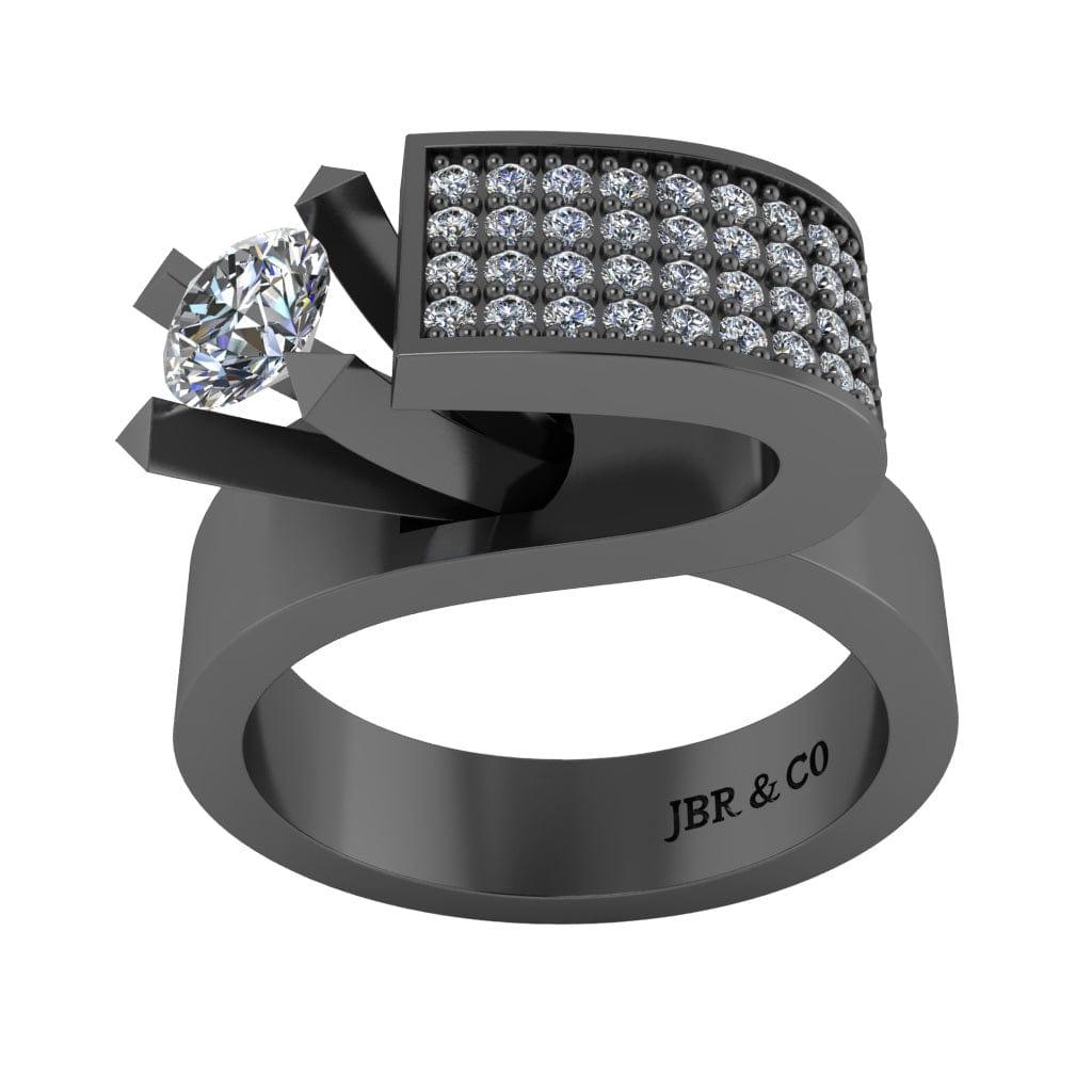 JBR Jeweler Silver Ring JBR Modern Unique Style Round Cut Sterling Silver Ring for Men and Women