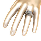 JBR Modern Unique Style Round Cut Sterling Silver Ring for Men and Women - JBR Jeweler