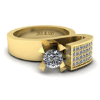 JBR Modern Unique Style Round Cut Sterling Silver Ring for Men and Women - JBR Jeweler