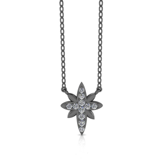 JBR Northern Star Cluster Necklace in Sterling Silver - JBR Jeweler