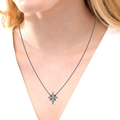 JBR Northern Star Cluster Necklace in Sterling Silver - JBR Jeweler