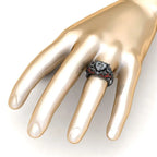 JBR Ocean Dolphin 1.80CT Heart Cut Red Enamels Sterling Silver Ring - JBR Jeweler