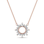 JBR Open Circle Baguette Diamond S925 Silver Pendant - JBR Jeweler