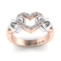 JBR Open Heart Sterling Silver Promise Ring For Women - JBR Jeweler